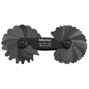 Calibrador de Raio Côncavo e Convexo 186-105 Mitutoyo 34 Lâminas