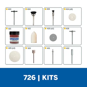 Kit Dremel 726 Limpar e Polir Para Micro Retíficas