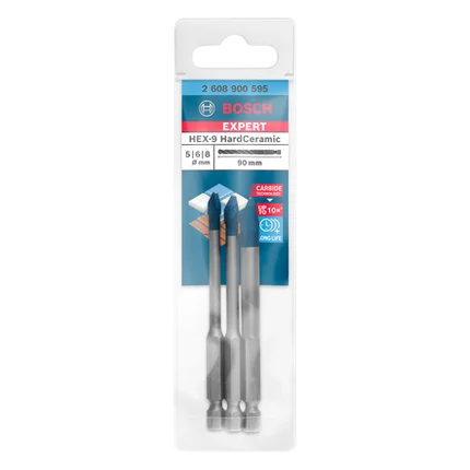 Jogo de Brocas Para Porcelanato 5 / 6 / 8 mm Bosch 2608900595