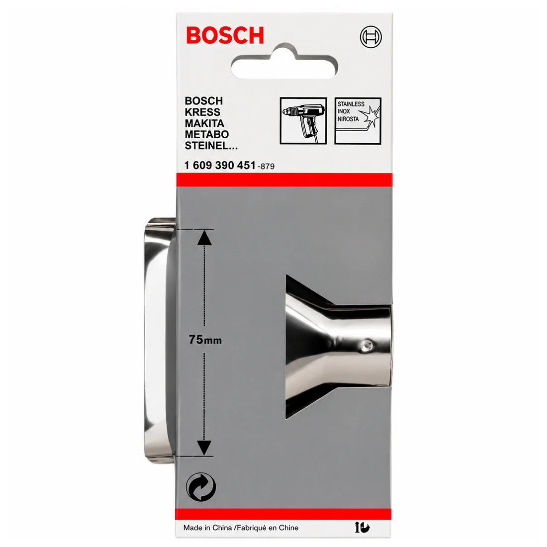Bico Espalhador Para Soprador Térmico 75 mm Bosch 1609390451