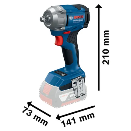 Chave de Impacto a Bateria 18V Bosch GDS 18V-350 Brushless - Sem Baterias