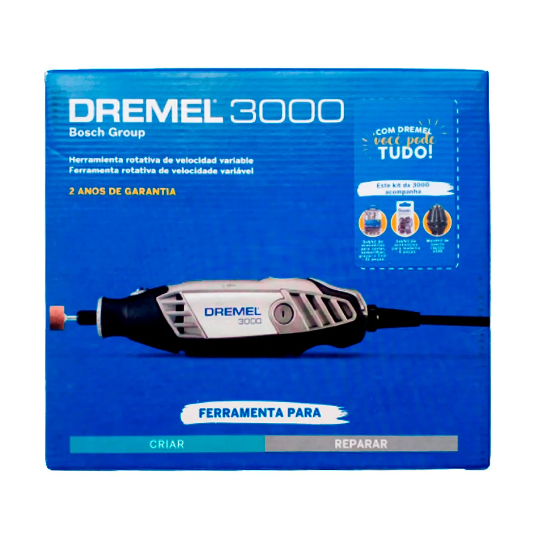 Micro Retífica Dremel 3000 Kit 38 Acessórios - 110v