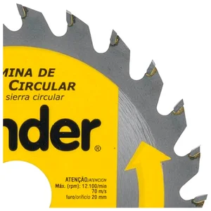 Lâmina de Serra Circular Vonder 110 mm x 20 mm Com 24 Dentes de Metal Duro