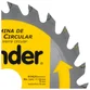 Lâmina de Serra Circular Vonder 110 mm x 20 mm Com 24 Dentes de Metal Duro