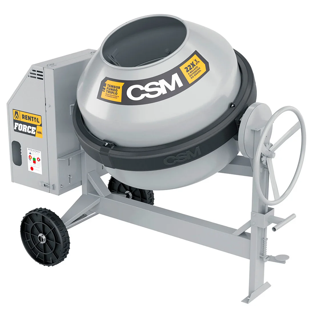 Betoneira CSM Rental 400 Litros Com Motor 2CV Monofásico 220v